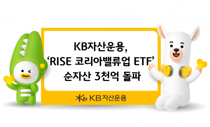 KB자산운용의 'RISE 코리아밸류업 ETF'가 순자산 3000억원을 돌파했다. /사진=KB자산운용