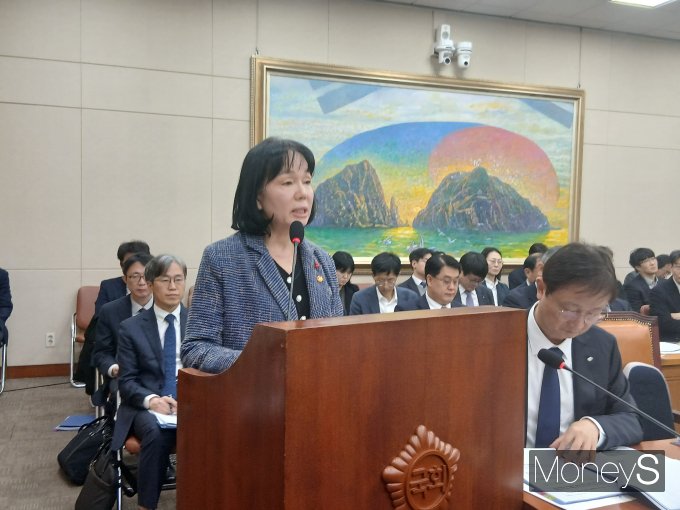 3일 정무위에서 열린 '쿠팡 개인정보유출' 긴급 질의에 참석한 송경희 개인정보보호위원장. /사진=지선우 기자