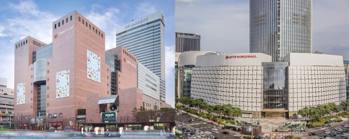 신세계백화점 강남점(왼쪽)과 롯데백화점 잠실점이 나란히 연매출 3조원을 넘겼다. 양사가 같은 성과를 냈지만 성장 방식은 뚜렷하게 구분된다. /사진=각 사