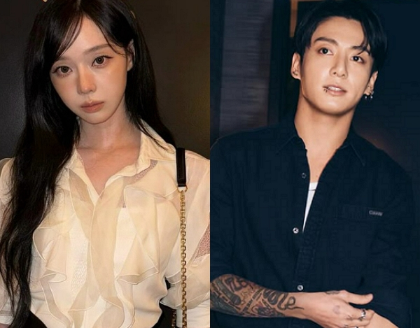 그룹 방탄소년단 정국과 에스파 윈터의 열애설이 연일 뜨거운 화제를 모으고 있는 가운데 정국 팬덤 일부가 트럭 시위를 벌였다. 사진은 걸그룹 에스파 멤버 윈터, 방탄소년단 멤버 정국 모습. /사진=윈터, 방탄소년단 인스타그램 캡처