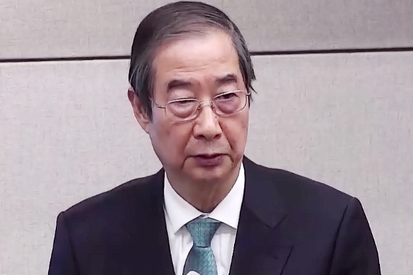 내란특검이 한덕수 전 국무총리 등 7명을 기소했다. 사진은 한 전 국무총리가 지난달 26일 서울 서초구 서울중앙지방법원에서 열린 내란 우두머리 방조, 내란 중요임무 종사 등 혐의 사건의 결심 공판에서 최후진술을 하고 있는 모습. /사진=뉴시스(서울중앙지방법원 제공)