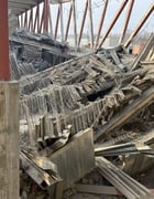 11일 오후 1시 58분께 광주 서구 치평동(상무지구) 광주대표도서관 공사 현장에서 레미콘 타설 중 붕괴 사고가 발생해 4명이 매몰돼 소방당국이 구조작업을 하고 있다. /사진제공=뉴스