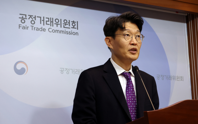 김문식 공정거래위원회 시장감시국장이 지난 11월27일 세종시 정부세종청사에서 구글 관련 공정위 발표를 말하고 있다. /사진=뉴시스