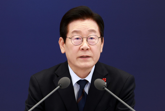 이재명 대통령이 15일 서울 용산구 대통령실 청사에서 통룬 시술릿 라오스 국가주석과 정상회담 등 외교 일정을 진행한다. 사진은 지난 8일 이 대통령이 서울 용산구 대통령실 청사에서 열린 지방시대위원회 보고회에서 발언하는 모습. /사진=뉴시스