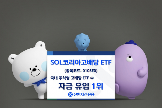 신한자산운용의 SOL 코리아고배당 ETF가 상장 이후 고배당 ETF 중 가장 많은 개인 투자자금이 유입됐다. /사진=신한자산운용