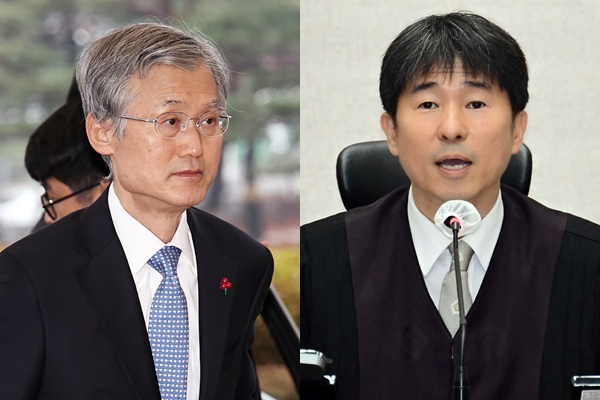12·3 비상계엄 사태와 관련한 내란·외환 사건을 수사해 온 조은석 특별검사팀이 조희대 대법원장과 서울중앙지법 지귀연 부장판사가 고발된 사건을 모두 불기소 처분했다. 사진은 조희대 대법원장(왼쪽)과 지귀연 서울중앙지법 부장판사. /사진=뉴스1