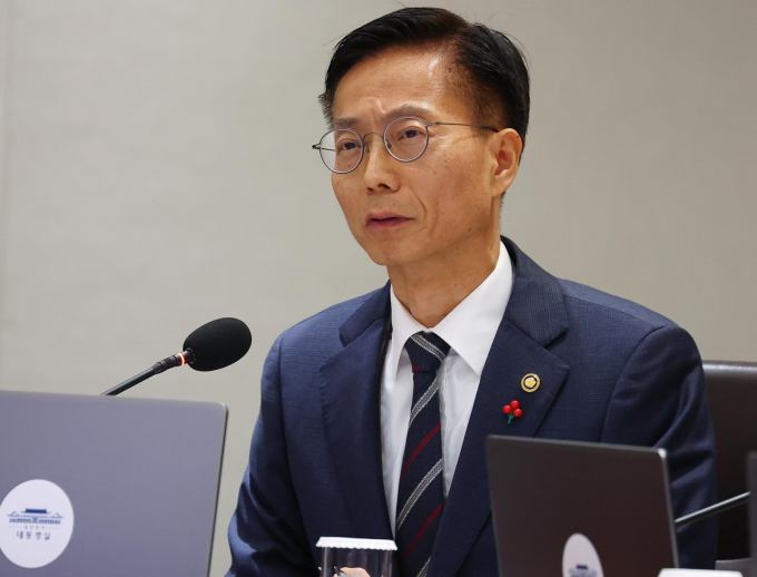 지난 9일 서울 용산 대통령실 청사에서 열린 국무회의에서 발언하고 있는 김용선 지식재산처장 /사진=뉴시스(대통령실통신사진기자단)