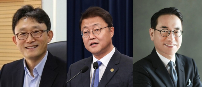 KT 차기 대표 최종 후보 3인인 박윤영 전 KT 기업부문장(왼쪽부터), 주형철 전 SK커뮤니케이션즈 대표, 홍원표 전 SK쉴더스 대표. /사진=뉴시스