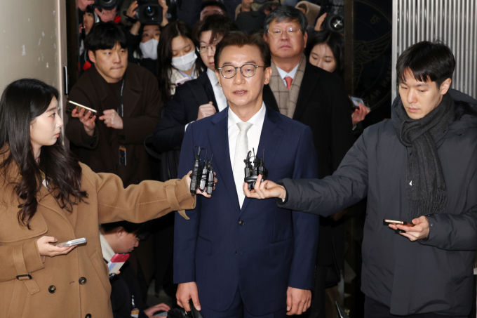  국민의힘이 통일교 특별검사 도입을 수용하라고 정부와 여당에 촉구했다. 사진은 통일교 금품 수수 의혹을 받는 전재수 전 해양수산부 장관이 지난 19일 오전 서울 서대문구 경찰청 국가수사본부에 피의자 조사를 받기 위해 출석했던 모습. /사진=뉴시스
