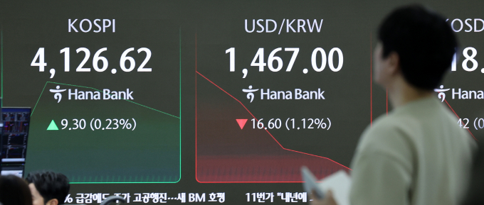 코스피와 코스닥이 24일 장 초반 엇갈린 흐름을 보이고 있다. 사진은 이날 오전 서울 중구 하나은행 딜링룸. /사진=뉴스1