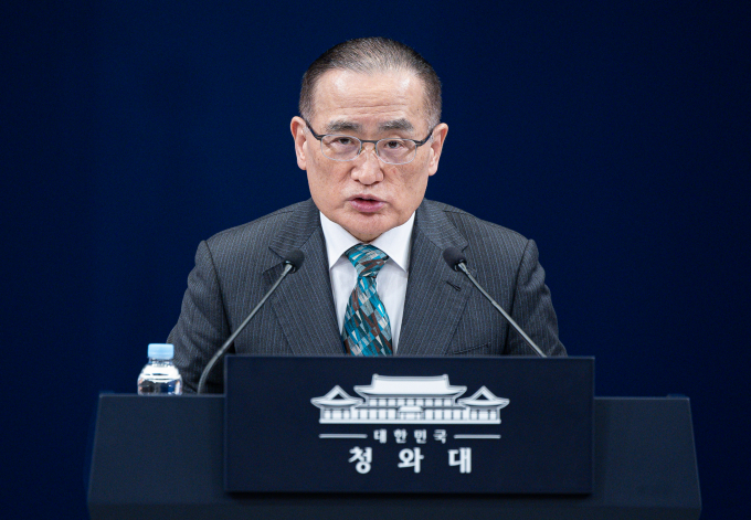 위성락 국가안보실장이 우리나라 핵 추진 잠수함 건조를 위해 한·미가 미국의 원자력법 91조에 예외·면제를 두는 별도 협정을 추진한다고 전했다. 사진은 위 실장이 24일 청와대 춘추관에서 미국·캐나다·일본 방문 관련 브리핑을 한 모습. /사진=뉴스1