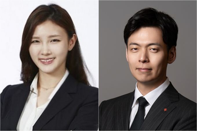 최윤정 SK바이오팜 사업개발본부장(왼쪽)과 신유열 롯데지주 미래성장실장이 각각 그룹 바이오 회사에서의 영향력을 키우고 있다. /사진=각 사
