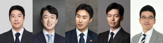 오너일가 3·4세들이 올해 유통업계 임원인사를 통해 경영 보폭을 넓히고 있다. (왼쪽부터) 담서원 오리온 부사장, 신상열 농심 부사장, 전병우 삼양식품 전무, 신유열 롯데그룹 부사장, 이선호 CJ그룹 미래기획실장. /사진=각 사 제공