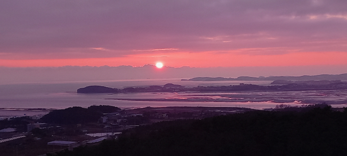 안산 단원구 바다향기수목원 일몰 모습. /사진제공=경기도