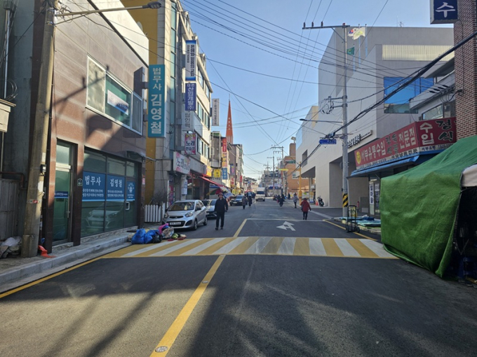 파주시 금촌2동 일원 가로환경개선사업이 완료된 모습. /사진제공=파주시