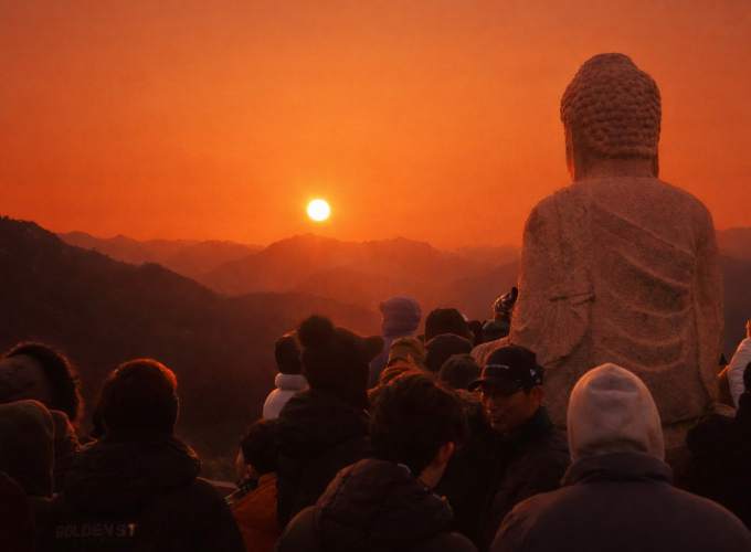 창녕 관룡사 용선대 해맞이 모습./사진=창녕군