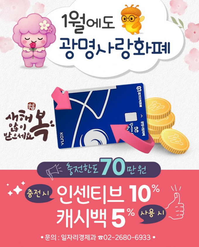 2026년 광명사랑화폐 혜택 안내문. /사진제공=광명시