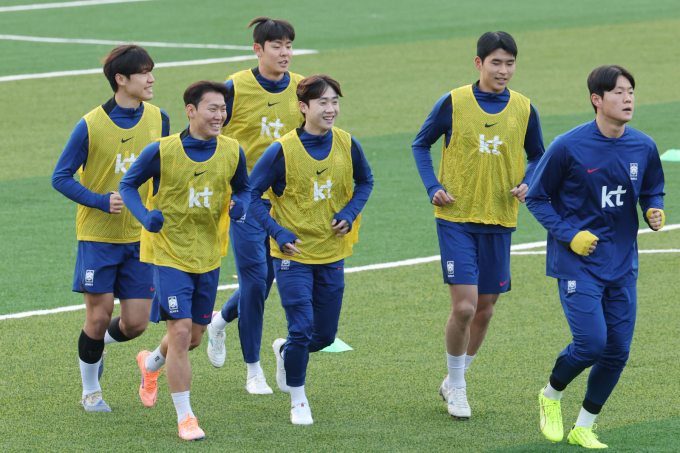 대한민국 U-23 대표팀 훈련 장면